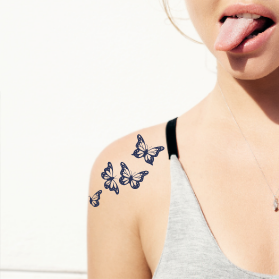 Butterfly Tattoo | 2 Week Temporary Tattoo | Semi Permanent Tattoo | Plant Based Vegan Tattoo | Butterflies Tattoo | Insect Tattoo | Inspirational Tattoo | Gift Idea | Boho Tattoo | Bohemian Tattoo | Nature Tattoo | Femimine Tattoo