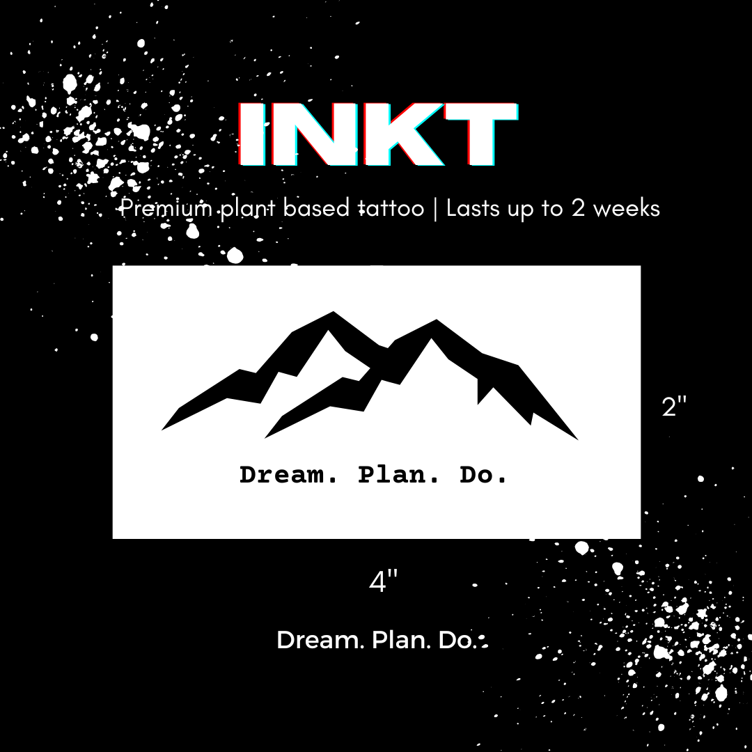 Inspirational Tattoo | Mountain Tattoo | 2 Week Temporary Tattoo | Semi Permanent Tattoo | Plant Based Vegan Tattoo | Abstract Tattoo | Realistic Tattoo | Letter Tattoo | Gift Idea | Word Tattoo