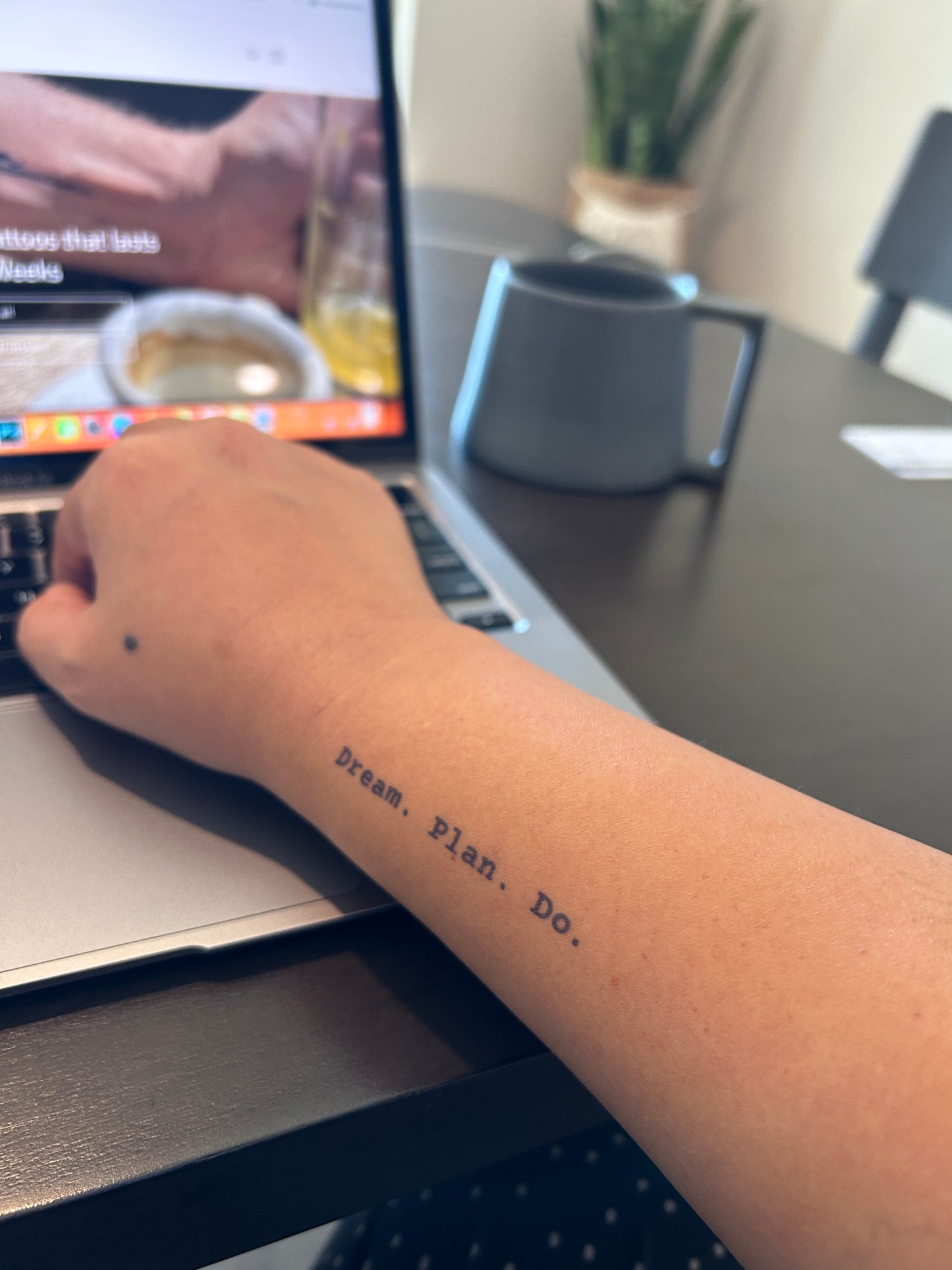 Inspirational Tattoo | Mountain Tattoo | 2 Week Temporary Tattoo | Semi Permanent Tattoo | Plant Based Vegan Tattoo | Abstract Tattoo | Realistic Tattoo | Letter Tattoo | Gift Idea | Word Tattoo