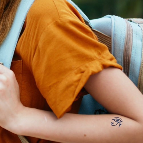 Eye of Horus Tattoo Pharaonic Egyptian Tattoo Eye of Ra Tattoo Symbolic Spiritual Tattoo Semi Permanent Tattoo Temporary Tattoo Plant Based