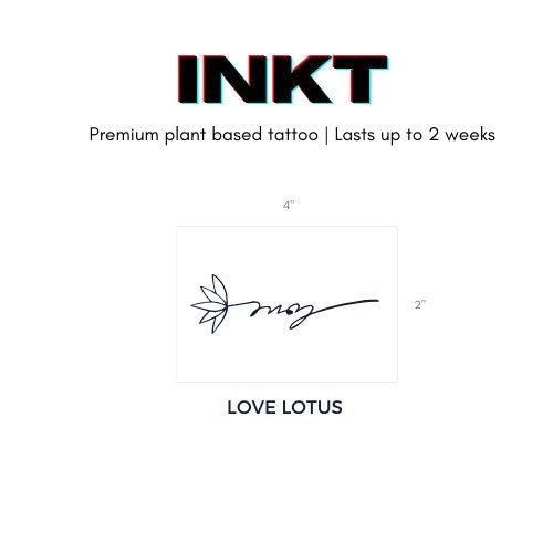 Lotus Tattoo | Love Tattoo | Semi Permanent Temporary Tattoo | Letter Tattoo | Minimalist Tattoo | SLD Tattoo