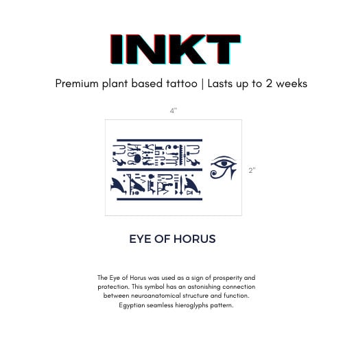 Eye of Horus Tattoo Pharaonic Egyptian Tattoo Eye of Ra Tattoo Symbolic Spiritual Tattoo Semi Permanent Tattoo Temporary Tattoo Plant Based