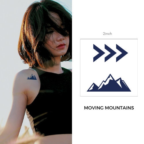 Mountain Tattoo Geometric Tattoo Arrow Tattoo 2 Week Tattoo Temporary Tattoo Semi Permanent Tattoo Abstract Tattoo Minimalist Tattoo Travel