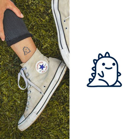 Matching Dino Tattoo | 2 Week Temporary Tattoo | Plant Based Vegan Tattoo | Dinosaur Tattoo | Cute Tattoo | Festival Tattoo | Matching Tattoo | Gift Idea | Temporary Tattoo