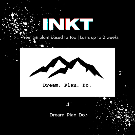 Inspirational Tattoo | Mountain Tattoo | 2 Week Temporary Tattoo | Semi Permanent Tattoo | Plant Based Vegan Tattoo | Abstract Tattoo | Realistic Tattoo | Letter Tattoo | Gift Idea | Word Tattoo