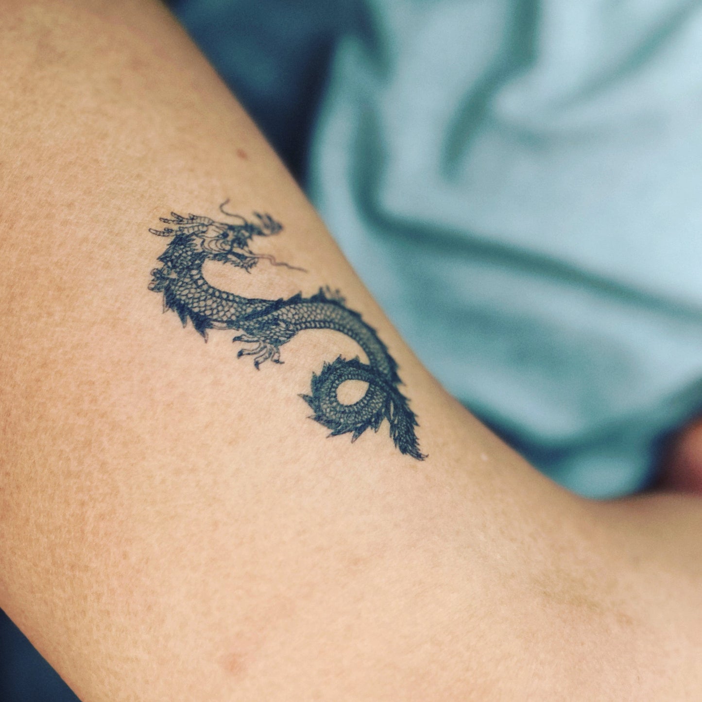 Year of The Dragon Tattoo | 2 Week Temporary Tattoo | Semi Permanent Tattoo | Plant Based Vegan Tattoo | Dragon Tattoo | Animal Tattoo | Chinese Zodiac Tattoo | Gift Idea | Festival Tattoo