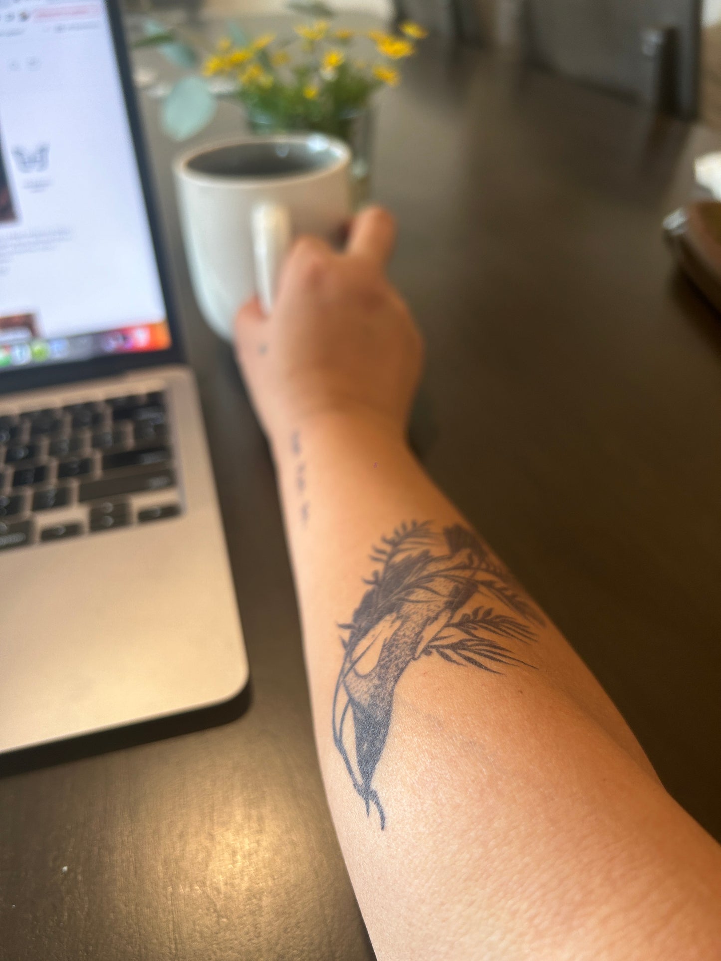 Noah's Dove Tattoo | 2 Week Temporary Tattoo | Bird Tattoo | Olive Tattoo | Olive Branch Tattoo | Christian Tattoo | Nature Tattoo