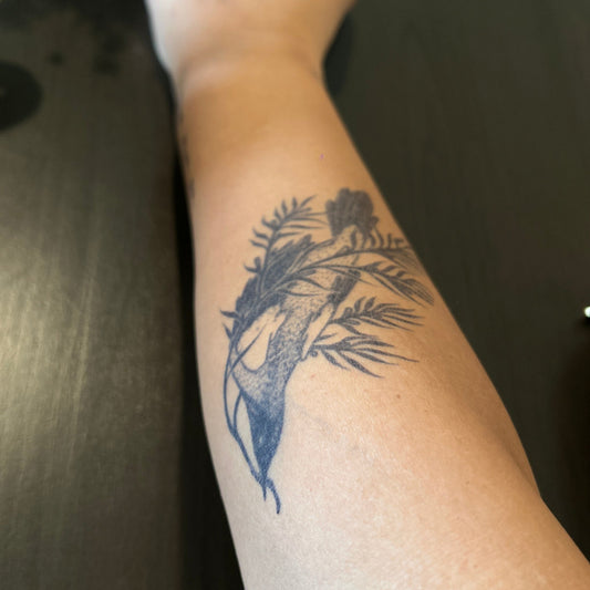 Noah's Dove Tattoo | 2 Week Temporary Tattoo | Bird Tattoo | Olive Tattoo | Olive Branch Tattoo | Christian Tattoo | Nature Tattoo