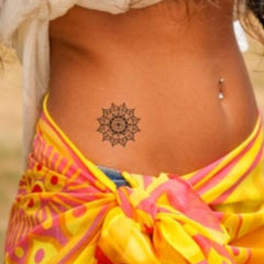 Mandala Tattoo | Vegan Tattoo | Semi Permanent Temporary 2 Week Tattoo | Spiritual Tattoo | Sacred Geometry Tattoo | Flower of Life Tattoo