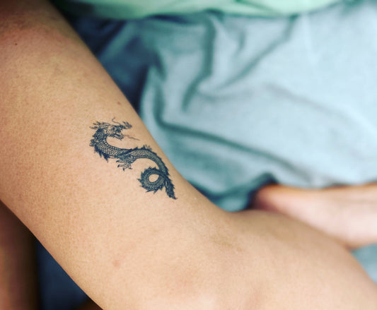 Dragon Tattoo 2 Week Tattoo Semi Permanent Tattoo Dragon Design Realistic Tattoo Festival Tattoo Body Art Design Animal Tattoo Vegan Tattoo